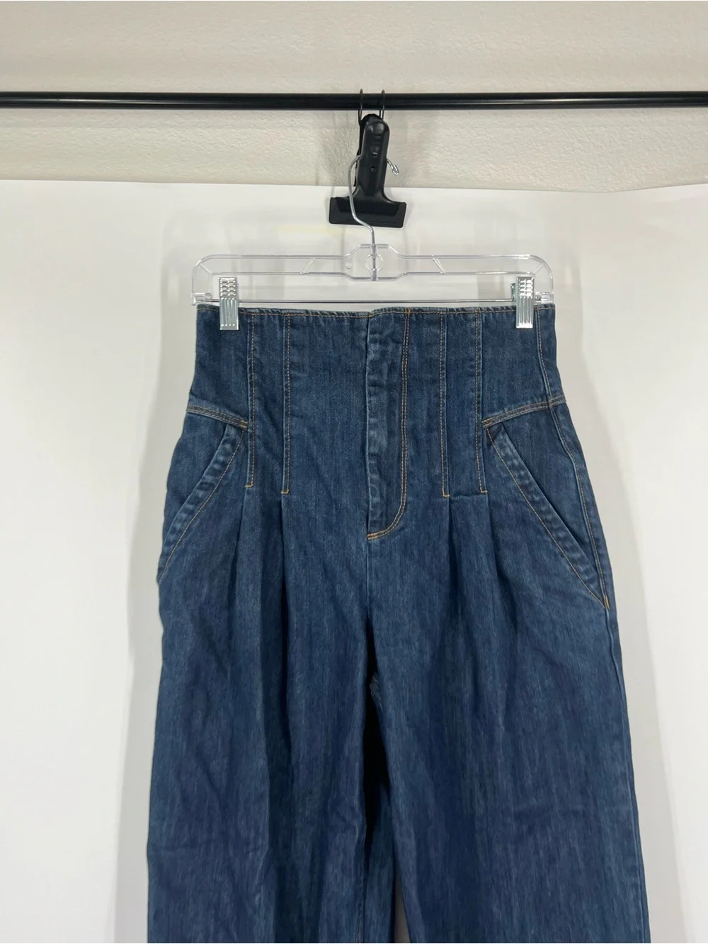 Rebecca Taylor La Vie High-Rise Pleated Jeans